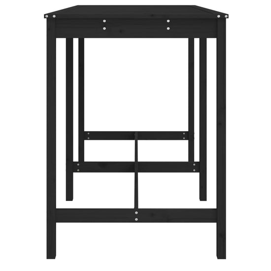 Tuintafel 159,5x82,5x110 cm massief grenenhout zwart MeubelReus