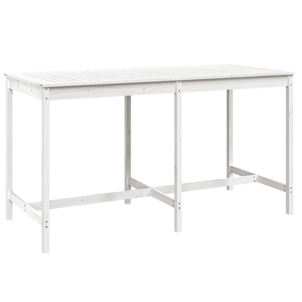 Tuintafel 203,5x90x110 cm massief grenenhout wit MeubelReus