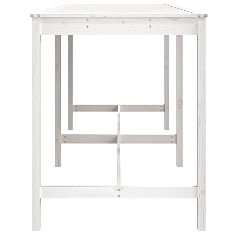Tuintafel 203,5x90x110 cm massief grenenhout wit MeubelReus