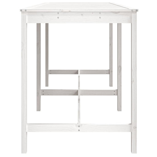 Tuintafel 203,5x90x110 cm massief grenenhout wit MeubelReus