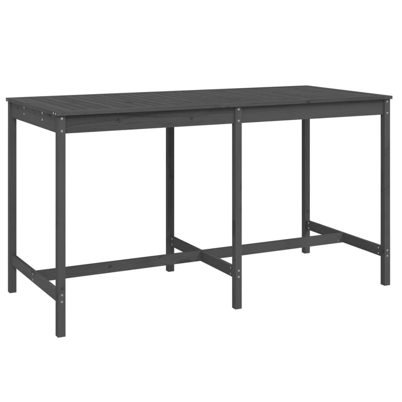 Tuintafel 203,5x90x110 cm massief grenenhout grijs MeubelReus