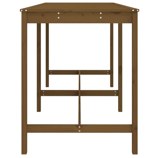 Tuintafel 203,5x90x110 cm massief grenenhout honingbruin MeubelReus