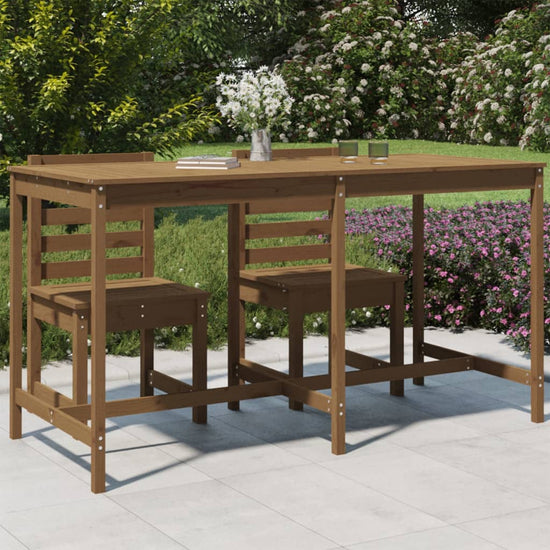Tuintafel 203,5x90x110 cm massief grenenhout honingbruin MeubelReus