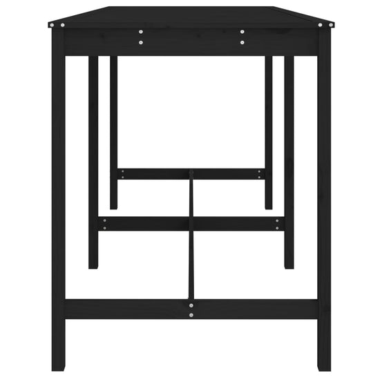 Tuintafel 203,5x90x110 cm massief grenenhout zwart MeubelReus