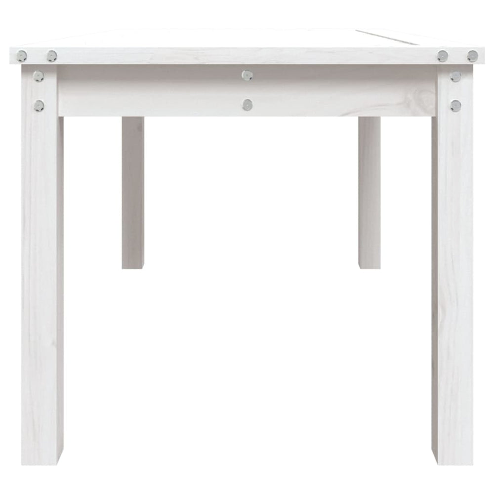 Tuintafel 82,5x50,5x45 cm massief grenenhout wit MeubelReus