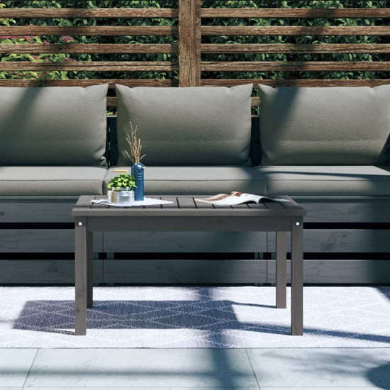 Tuintafel 82,5x50,5x45 cm massief grenenhout grijs MeubelReus