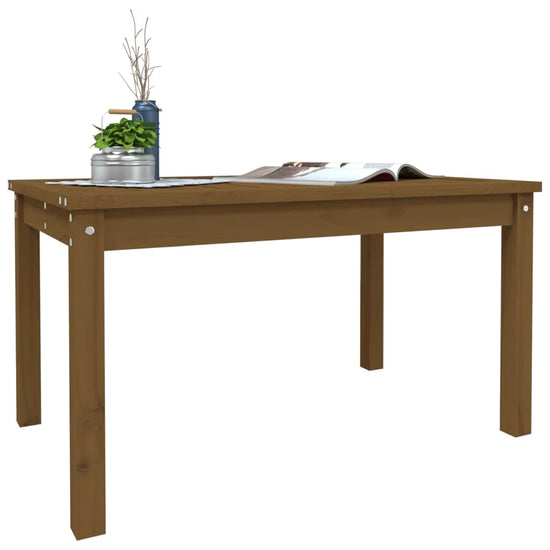 Tuintafel 82,5x50,5x45 cm massief grenenhout honingbruin MeubelReus