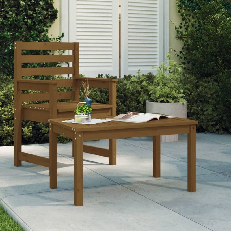 Tuintafel 82,5x50,5x45 cm massief grenenhout honingbruin MeubelReus