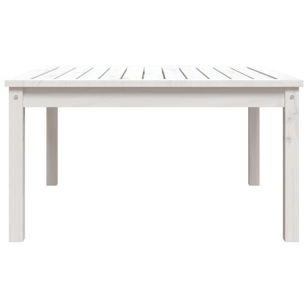 Tuintafel 82,5x82,5x45 cm massief grenenhout wit MeubelReus