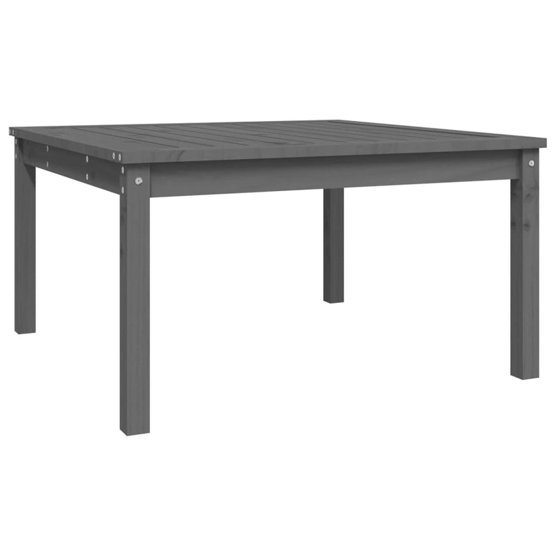 Tuintafel 82,5x82,5x45 cm massief grenenhout grijs MeubelReus