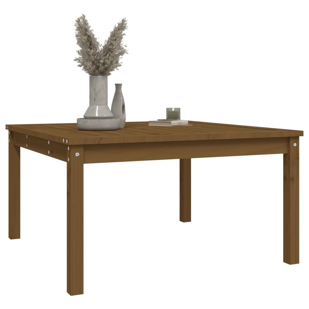 Tuintafel 82,5x82,5x45 cm massief grenenhout honingbruin MeubelReus