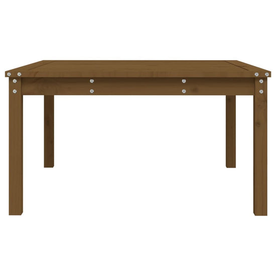 Tuintafel 82,5x82,5x45 cm massief grenenhout honingbruin MeubelReus