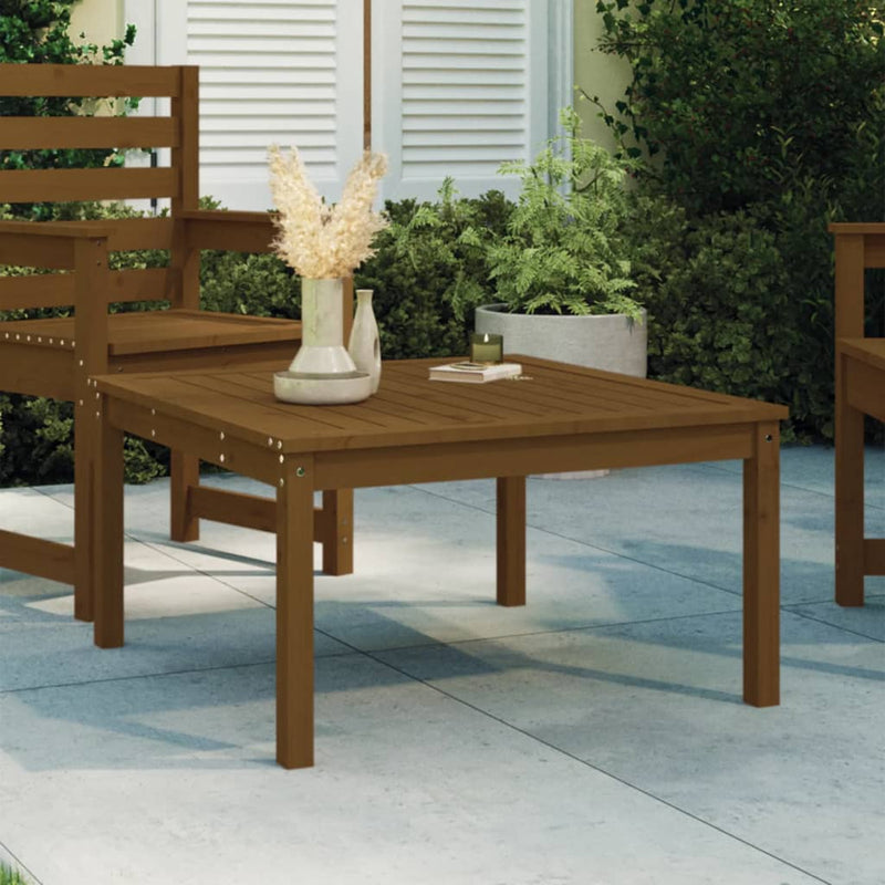 Tuintafel 82,5x82,5x45 cm massief grenenhout honingbruin MeubelReus