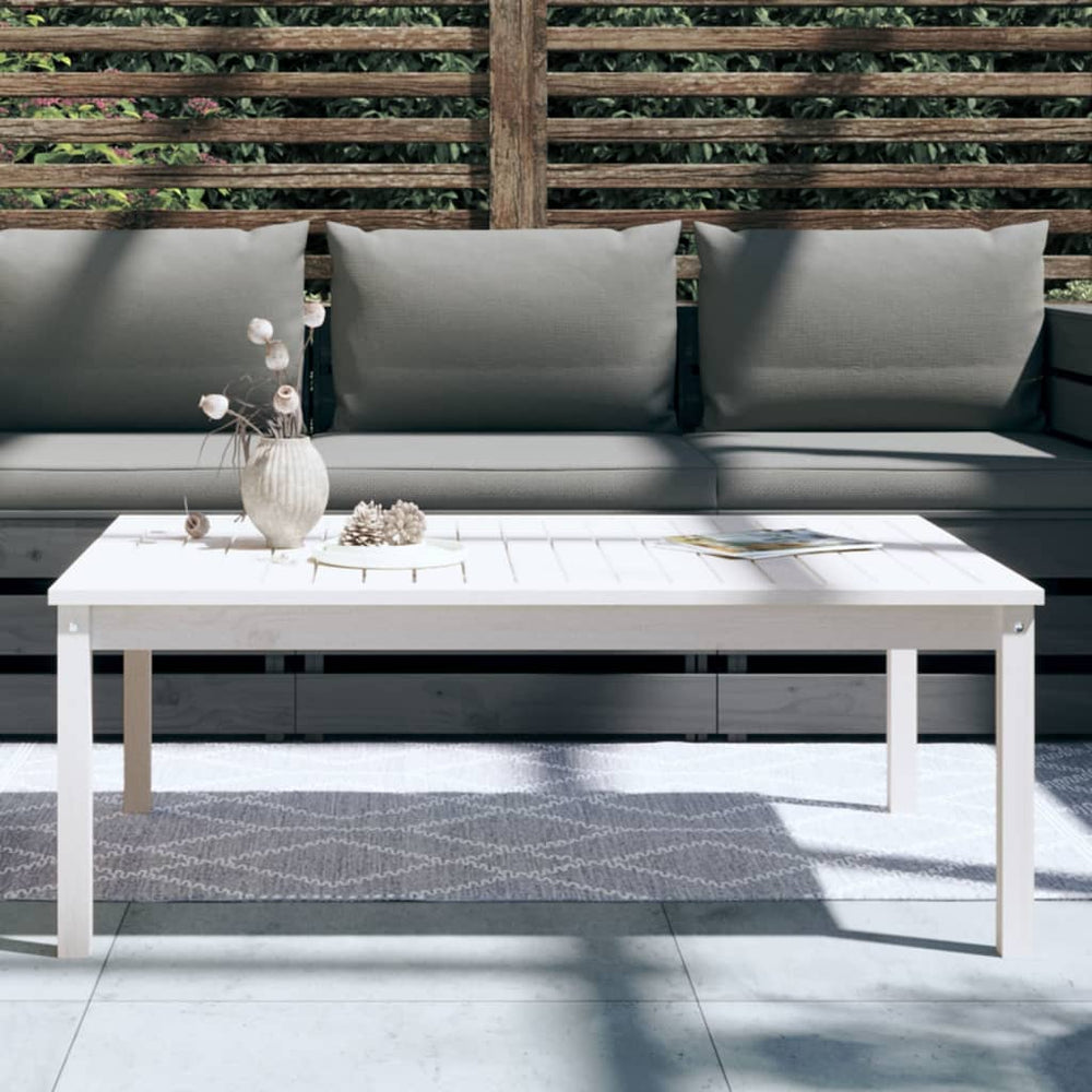 Tuintafel 121x82,5x45 cm massief grenenhout wit MeubelReus