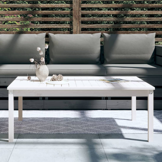 Tuintafel 121x82,5x45 cm massief grenenhout wit MeubelReus