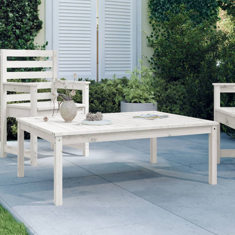 Tuintafel 121x82,5x45 cm massief grenenhout wit MeubelReus