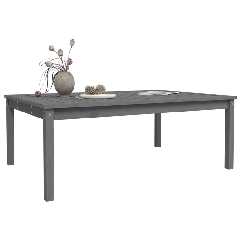 Tuintafel 121x82,5x45 cm massief grenenhout grijs MeubelReus