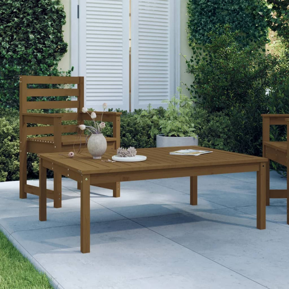 Tuintafel 121x82,5x45 cm massief grenenhout honingbruin MeubelReus
