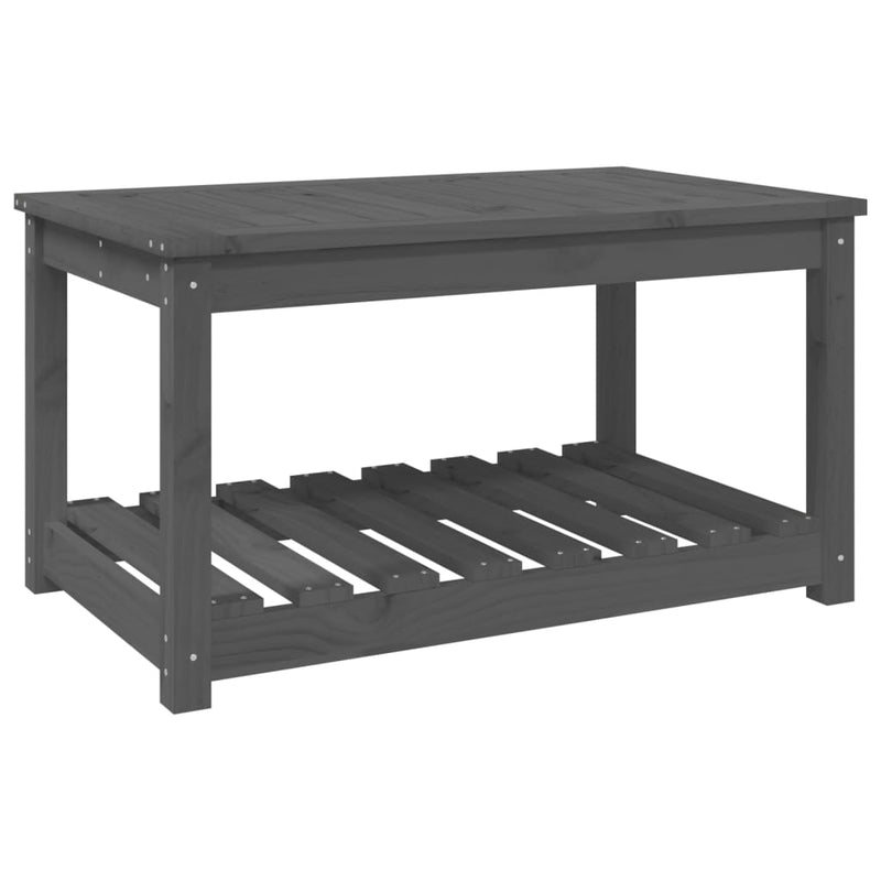 Tuintafel 82,5x50,5x45 cm massief grenenhout grijs MeubelReus