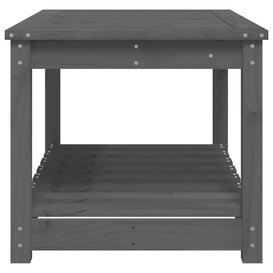Tuintafel 82,5x50,5x45 cm massief grenenhout grijs MeubelReus