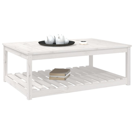Tuintafel 121x82,5x45 cm massief grenenhout wit MeubelReus