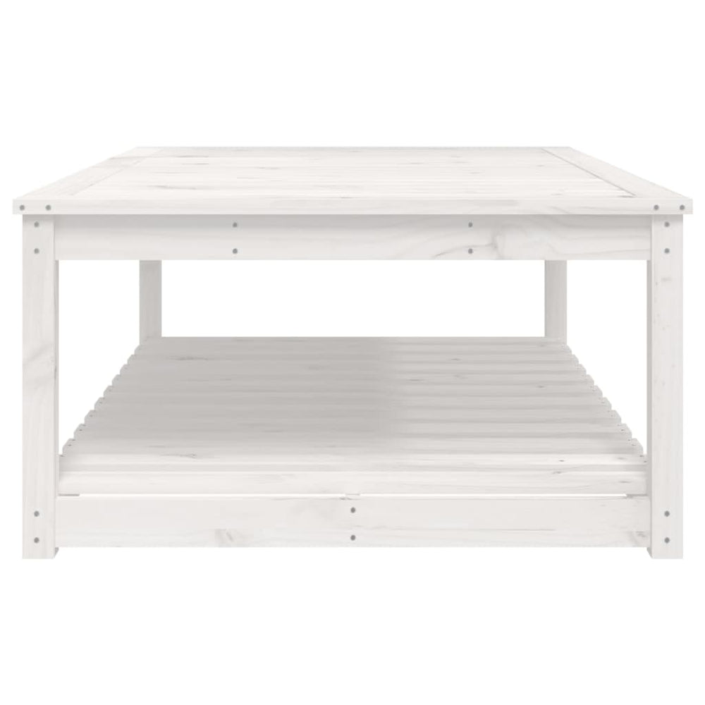 Tuintafel 121x82,5x45 cm massief grenenhout wit MeubelReus