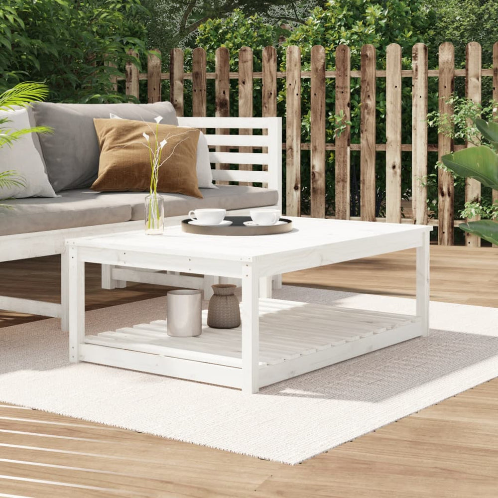 Tuintafel 121x82,5x45 cm massief grenenhout wit MeubelReus