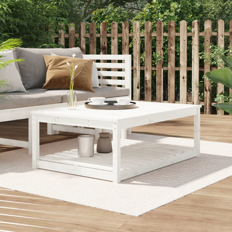 Tuintafel 121x82,5x45 cm massief grenenhout wit MeubelReus