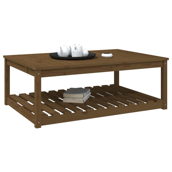 Tuintafel 121x82,5x45 cm massief grenenhout honingbruin MeubelReus