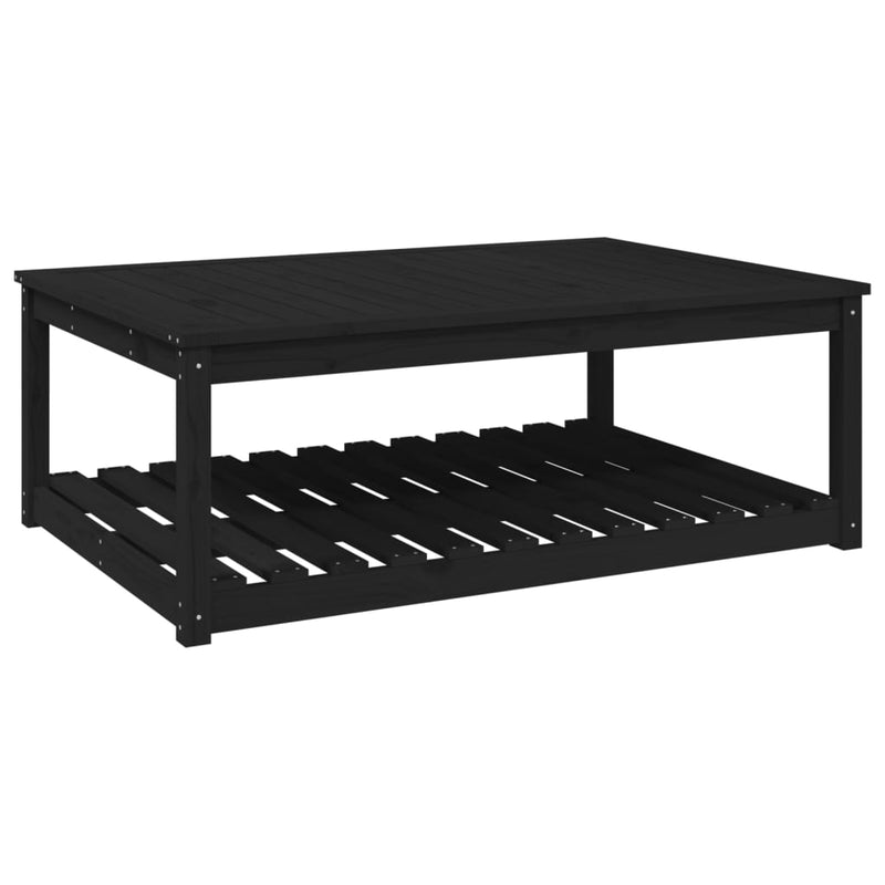 Tuintafel 121x82,5x45 cm massief grenenhout zwart MeubelReus