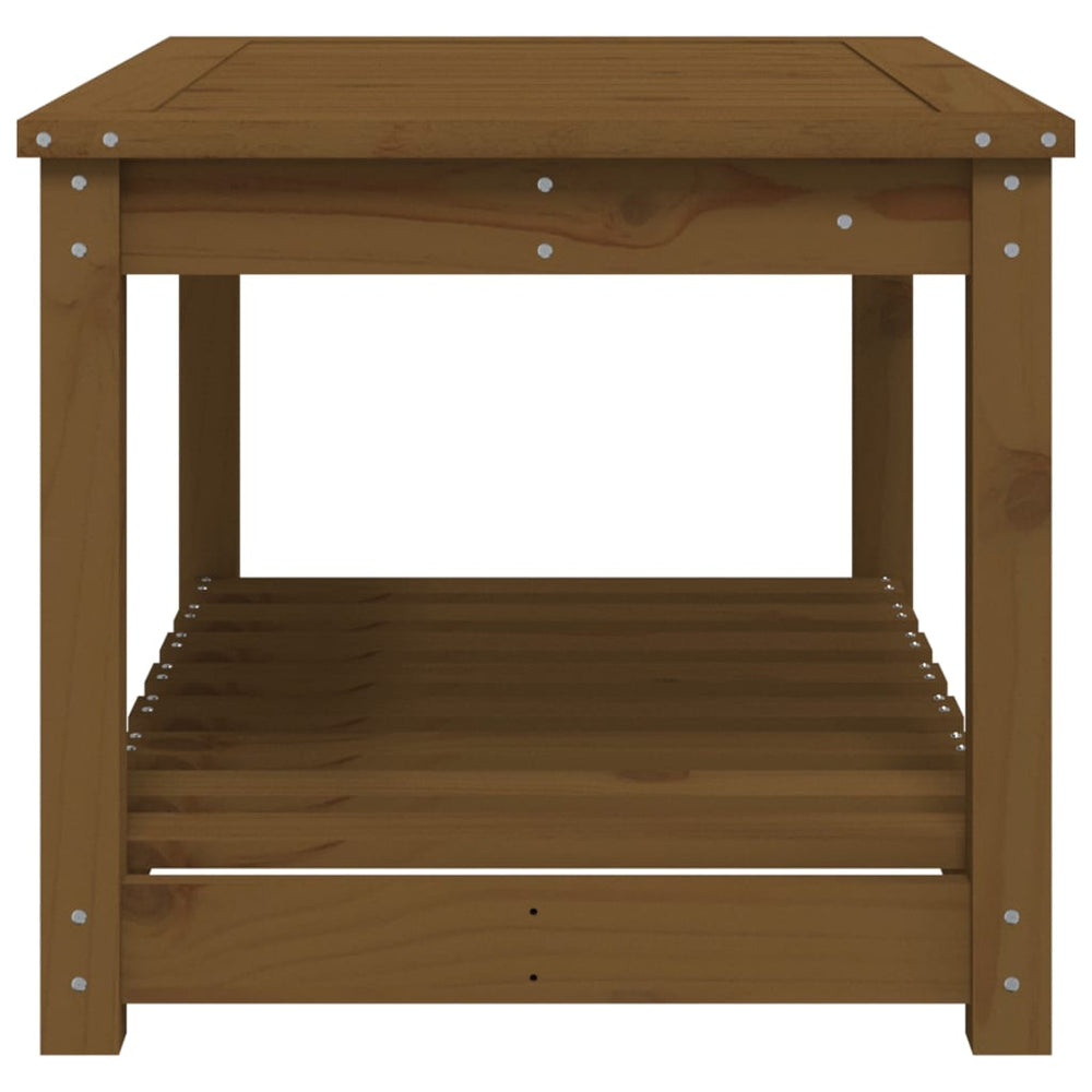 Tuintafel 82,5x50,5x45 cm massief grenenhout honingbruin MeubelReus