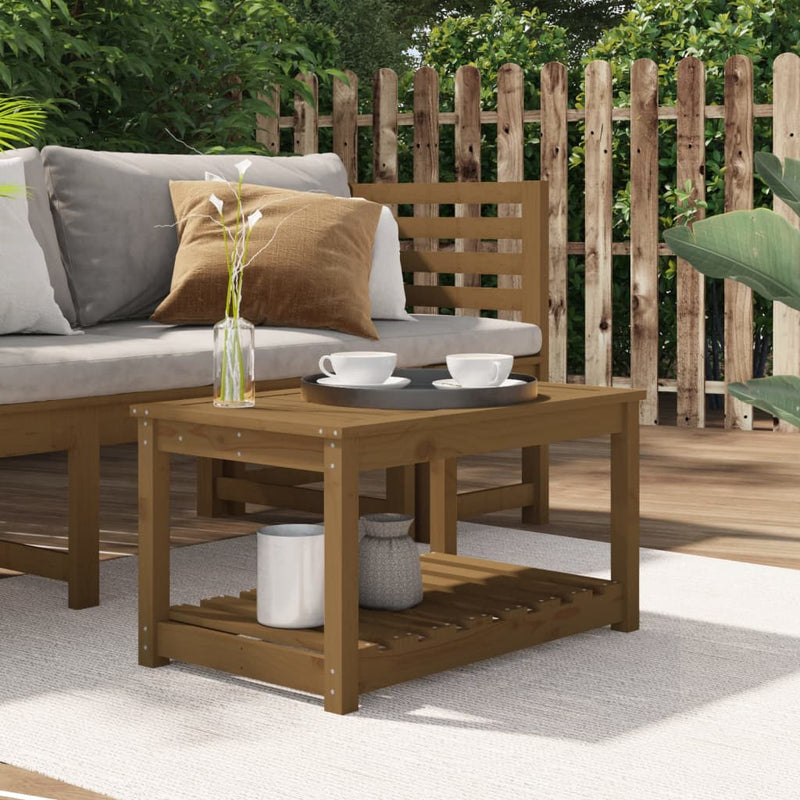 Tuintafel 82,5x50,5x45 cm massief grenenhout honingbruin MeubelReus