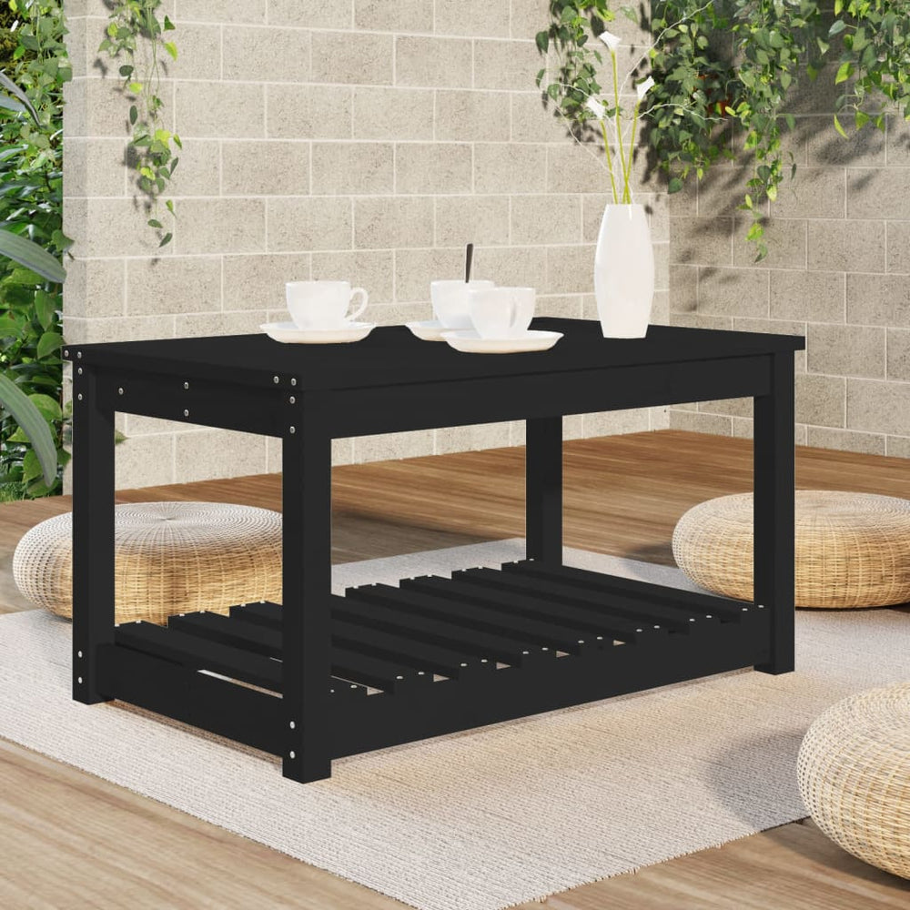 Tuintafel 82,5x50,5x45 cm massief grenenhout zwart MeubelReus