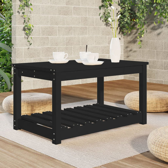 Tuintafel 82,5x50,5x45 cm massief grenenhout zwart MeubelReus
