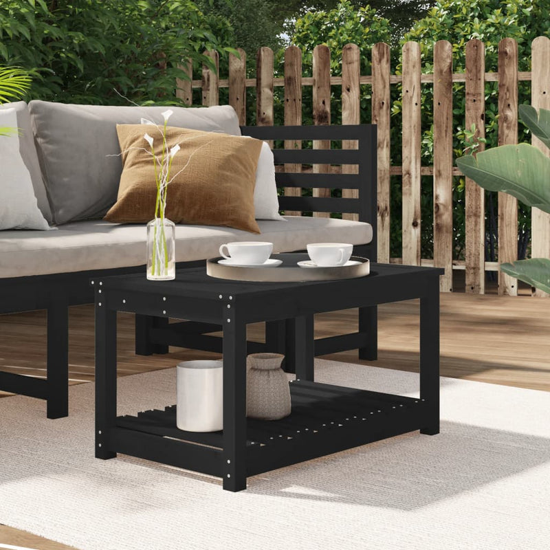 Tuintafel 82,5x50,5x45 cm massief grenenhout zwart MeubelReus