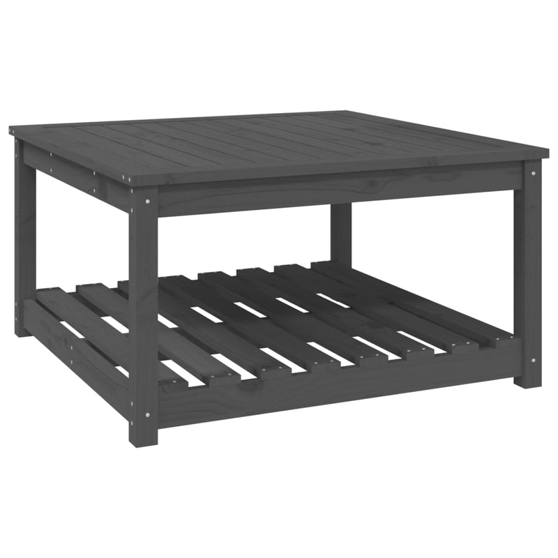 Tuintafel 82,5x82,5x45 cm massief grenenhout grijs MeubelReus
