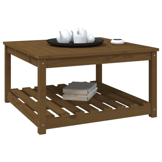 Tuintafel 82,5x82,5x45 cm massief grenenhout honingbruin MeubelReus