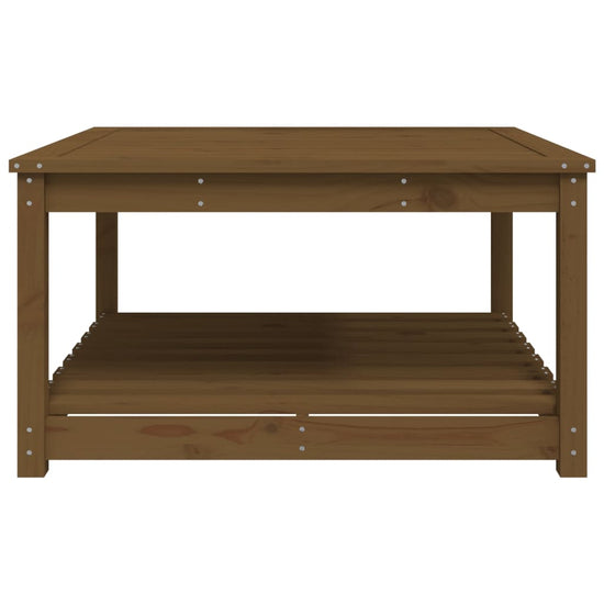 Tuintafel 82,5x82,5x45 cm massief grenenhout honingbruin MeubelReus