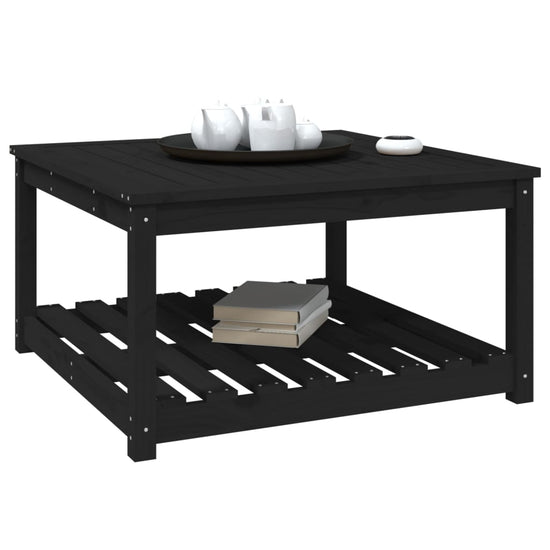 Tuintafel 82,5x82,5x45 cm massief grenenhout zwart MeubelReus