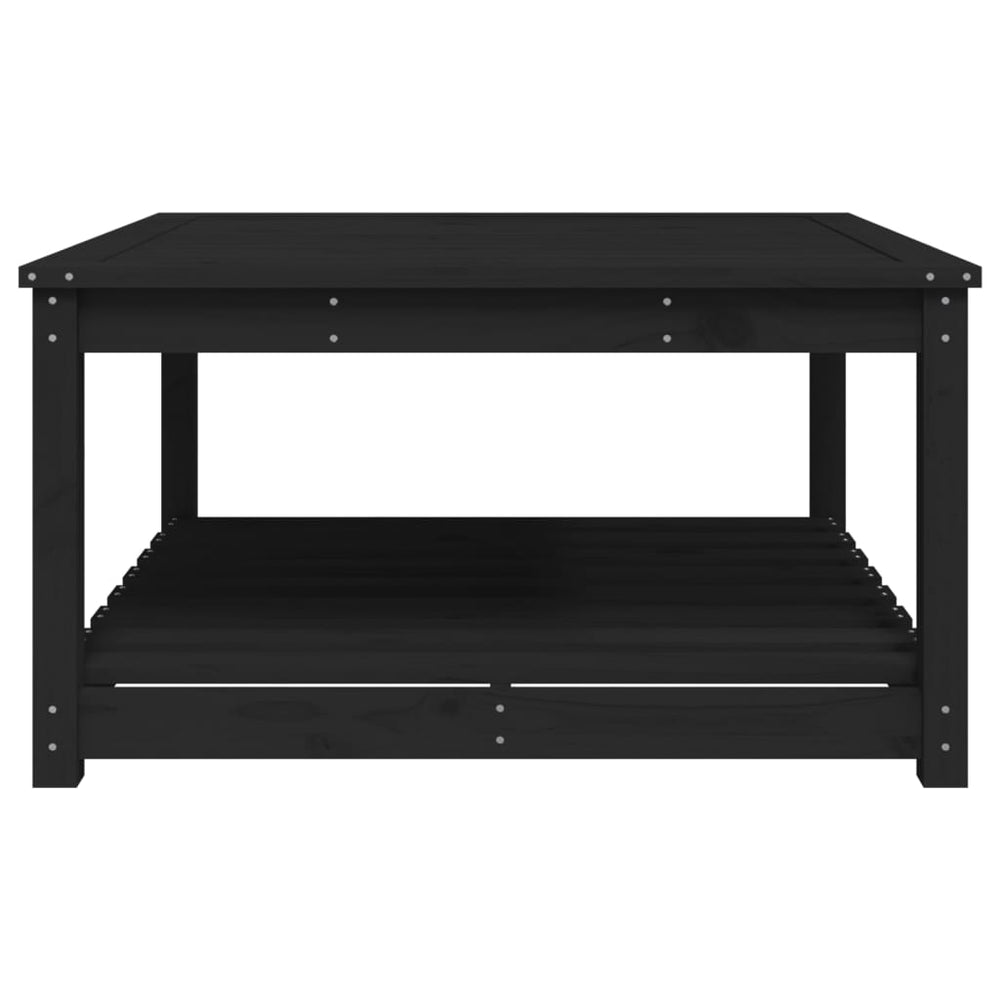 Tuintafel 82,5x82,5x45 cm massief grenenhout zwart MeubelReus