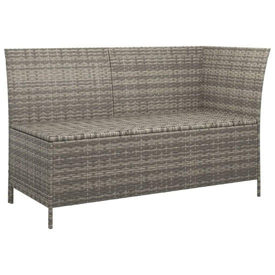 3-delige Loungeset met kussens poly rattan grijs MeubelReus