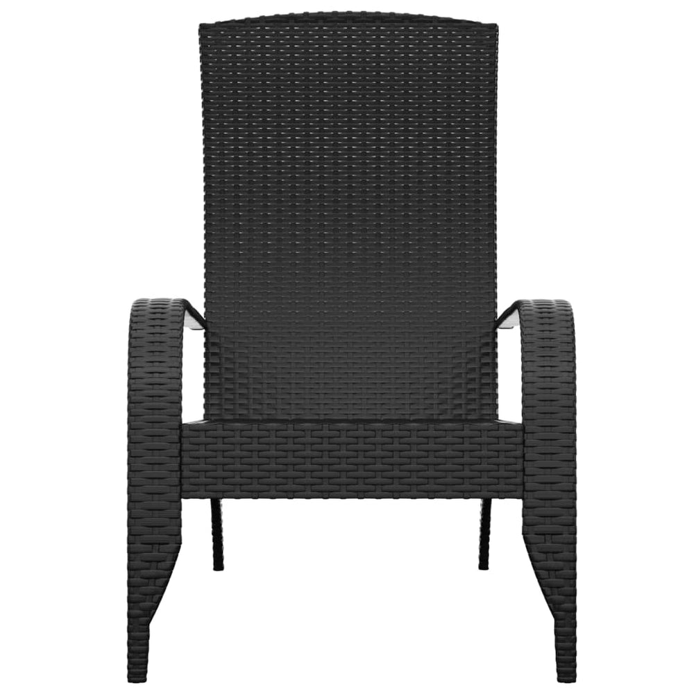 Tuinstoel Adirondack poly rattan zwart MeubelReus