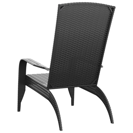 Tuinstoel Adirondack poly rattan zwart MeubelReus