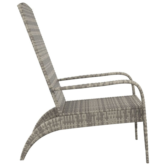 Tuinstoel Adirondack poly rattan grijs MeubelReus