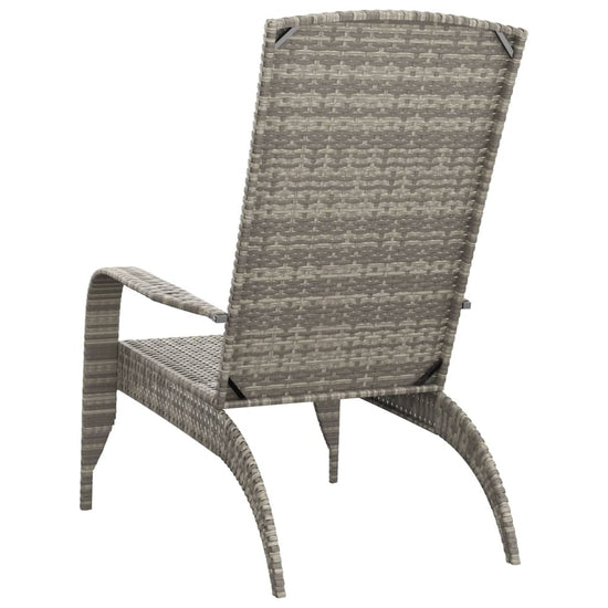 Tuinstoel Adirondack poly rattan grijs MeubelReus