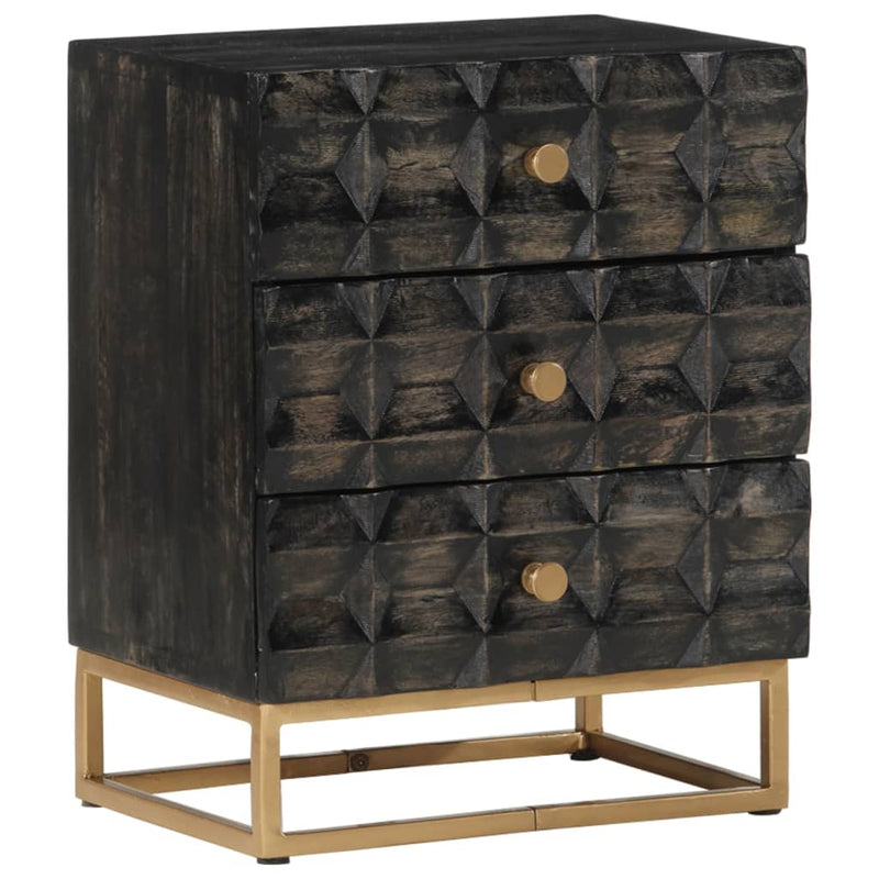 Nachtkastje 40x29x50 cm massief mangohout MeubelReus