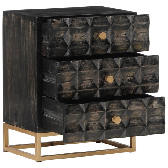 Nachtkastje 40x29x50 cm massief mangohout MeubelReus