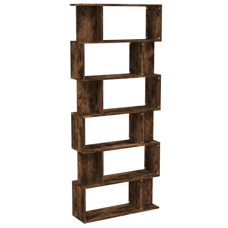 Boekenkast/kamerscherm 80x24x192 cm bewerkt hout gerookt eiken MeubelReus