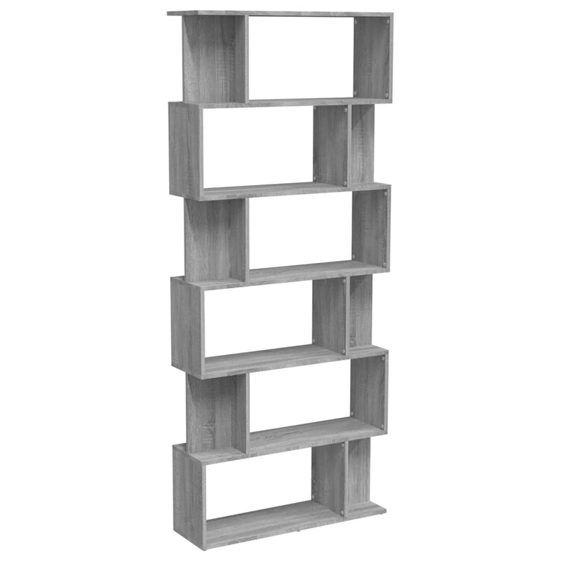 Boekenkast/kamerscherm 80x24x192 cm bewerkt hout grijs sonoma MeubelReus