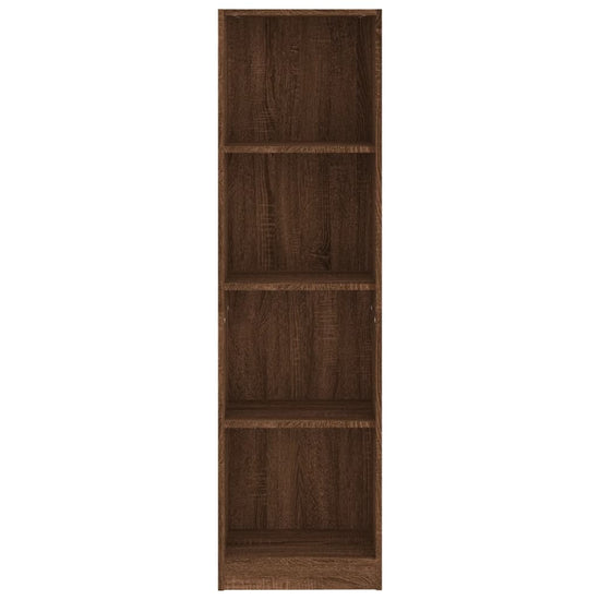 Boekenkast met 4 schappen 40x24x143 cm bewerkt hout bruineiken MeubelReus